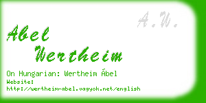abel wertheim business card