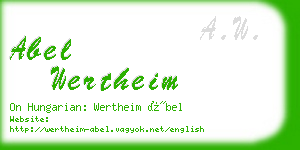 abel wertheim business card